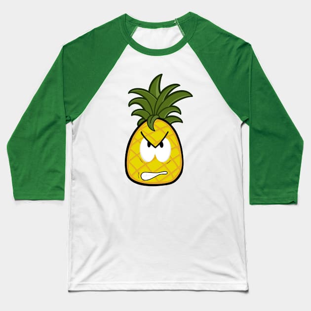 Mad pineapple Baseball T-Shirt by CraftyNinja